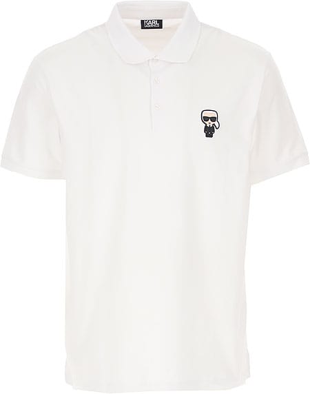 Karl lagerfeld polo tshirt קארל לגרפלד חולצת צווארון בצבע לבן